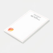 Aangepaste naam docent Waterverf Apple Post-it® Notes (Schuin)