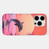Aangepaste naam Dolphin Case-Mate iPhone Case (Achterkant (horizontaal))