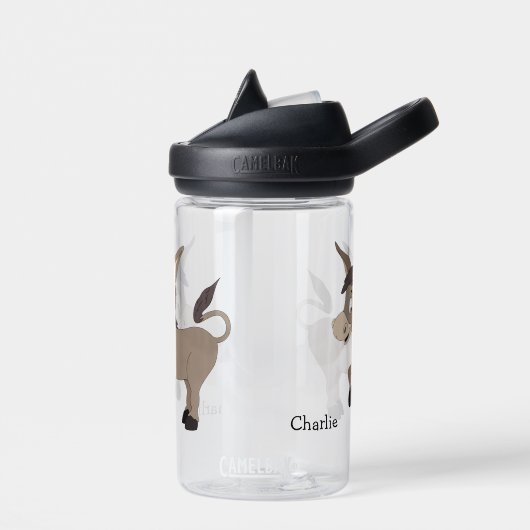 Aangepaste naam Donkey-illustratie Waterfles (Links)