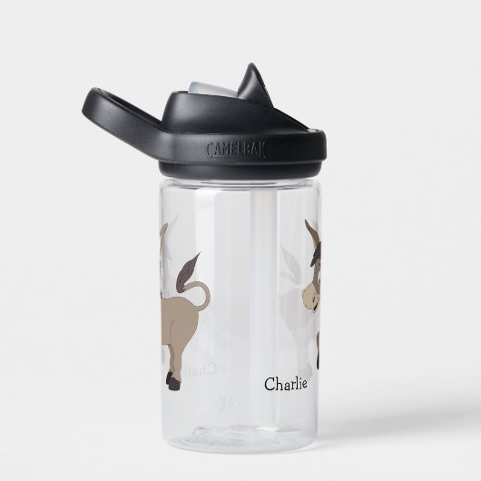 Aangepaste naam Donkey-illustratie Waterfles (Rechts)