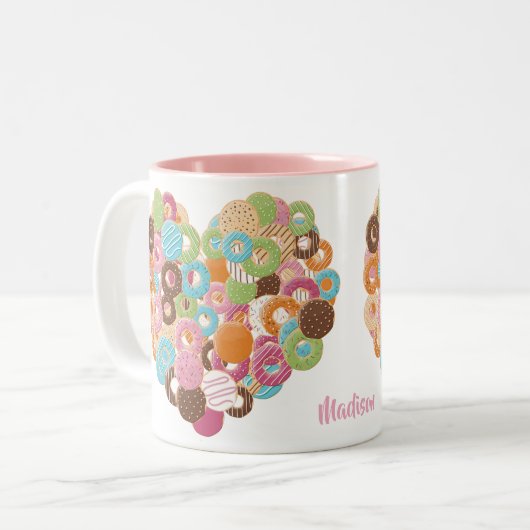 Aangepaste naam Donut Lover mokken (Voorkant links)