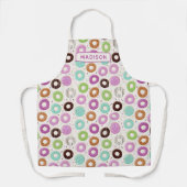 Aangepaste naam Donut Pattern-pagina's Schort (Voorkant)