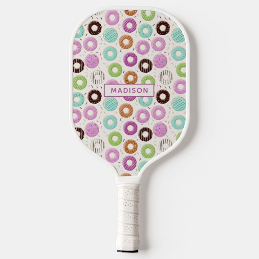 Aangepaste naam Donut Pattern Pickleball Paddle (Achterkant)