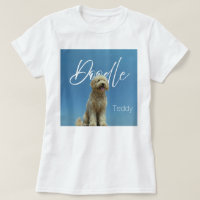 Aangepaste naam Doodle-hond Blauwe Lucht Foto