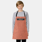 Aangepaste naam Doodle Stippen All-Over Print Scho Schort (Gedragen)