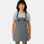 Aangepaste naam Doodle Stippen All-Over Print Scho Schort (Insitu)