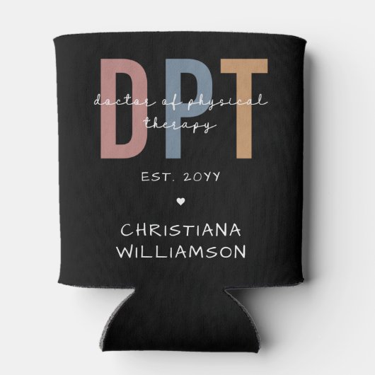 Aangepaste naam DPT Doctor in de Fysieke Behandeli Blikjeskoeler (Achterkant)