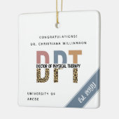 Aangepaste naam DPT Doctor in de Fysieke Behandeli Keramisch Ornament (Links)