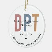 Aangepaste naam DPT Doctor in de Fysieke Behandeli Keramisch Ornament (Links)