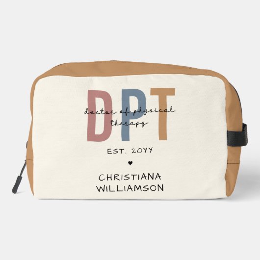 Aangepaste naam DPT Doctor in de Fysieke Behandeli Toilettasje (Achterkant)