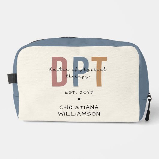 Aangepaste naam DPT Doctor in de Fysieke Behandeli Toilettasje (Voorkant)