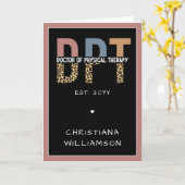 Aangepaste naam DPT Doctor of Physical Therapy Che Kaart (Gele Bloem)