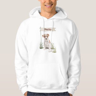 Aangepaste naam Draadharige Jack Russell Huisdier Hoodie