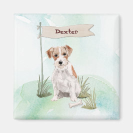 Aangepaste naam Draadharige Jack Russell Huisdier  Magneet
