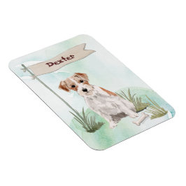 Aangepaste Naam Draadharige Jack Russell Huisdier  Magneet