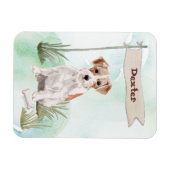 Aangepaste Naam Draadharige Jack Russell Huisdier Magneet (Horizontaal)