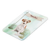 Aangepaste Naam Draadharige Jack Russell Huisdier Magneet (Linkerzijde)