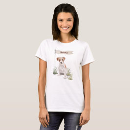 Aangepaste naam Draadharige Jack Russell Huisdier  T-shirt