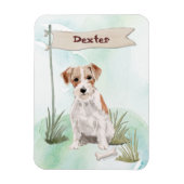 Aangepaste naam: dragerhaasje Jack Russell Pet Dog Magneet (Verticaal)
