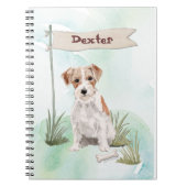 Aangepaste naam: dragerhaasje Jack Russell Pet Dog Notitieboek (Voorkant)