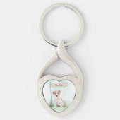 Aangepaste naam: dragerhaasje Jack Russell Pet Dog Sleutelhanger (Voorkant)