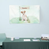 Aangepaste naam: dragerhaasje Jack Russell Pet Dog Spandoek (Beurs)