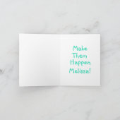 Aangepaste naam Dream Quote Positieve bevestiging Kaart (Binnen)