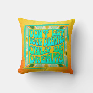 Aangepaste naam Dream Quote Positieve bevestiging Kussen