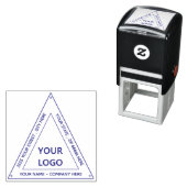 Aangepaste naam driehoekstempel met Logo Zelfinktende Stempel (In situ)