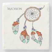 Aangepaste naam drocatcher stone onderzetters (Voorkant)