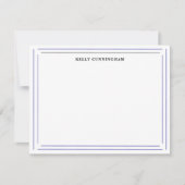 Aangepaste naam dubbele rand – professioneel brief notitiekaartje (Voorkant)