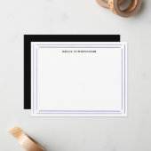 Aangepaste naam dubbele rand – professioneel brief notitiekaartje (Voorkant / Achterkant in situ)