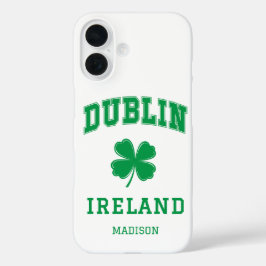 Aangepaste naam Dublin Ierland iPhone 16 Hoesje