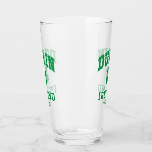 Aangepaste naam Dublin Ierland Glas (Links)