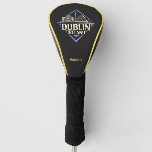 Aangepaste naam Dublin Ierland Golfheadcover (Voorkant)