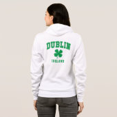 Aangepaste naam Dublin Ierland Hoodie (Achterkant volledig)