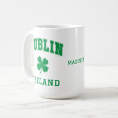 Aangepaste naam Dublin Ierland Koffiemok (Voorkant links)