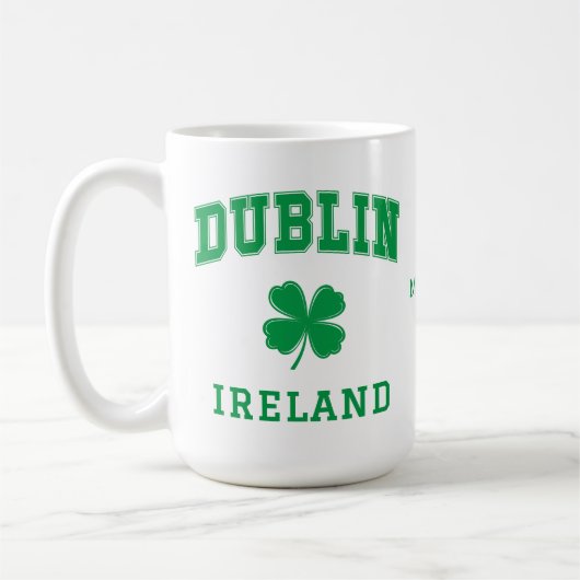 Aangepaste naam Dublin Ierland Koffiemok (Links)