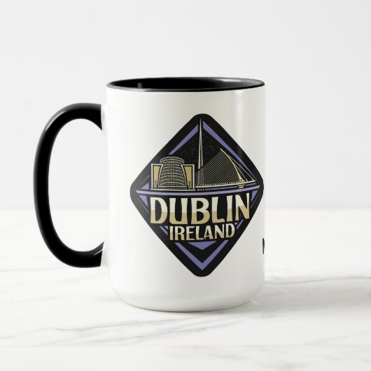 Aangepaste naam Dublin Ierland Mok (Links)