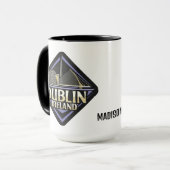 Aangepaste naam Dublin Ierland Mok (Voorkant links)