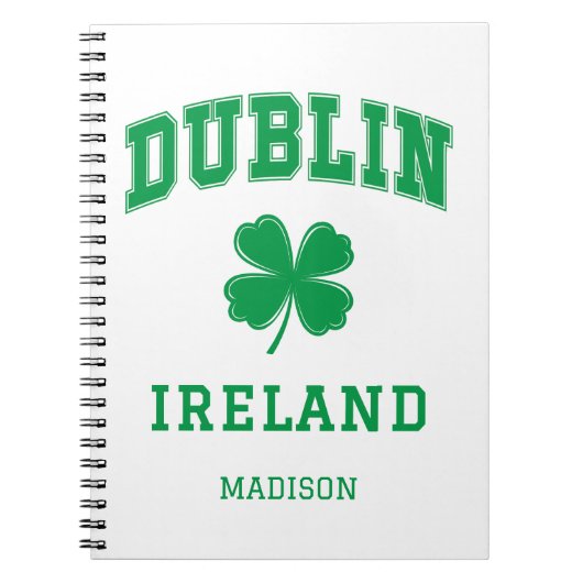 Aangepaste naam Dublin Ierland Notitieboek (Voorkant)