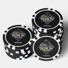 Aangepaste naam Dublin Ierland Poker Chips