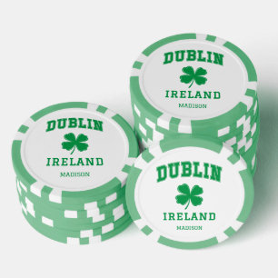 Aangepaste naam Dublin Ierland Poker Chips