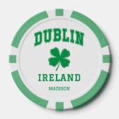 Aangepaste naam Dublin Ierland Poker Chips (Voorkant)