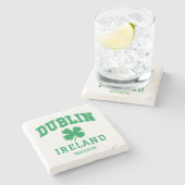 Aangepaste naam Dublin Ierland Stenen Onderzetter (Zijkant)