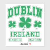 Aangepaste naam Dublin Ierland Sticker (Vel)