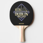 Aangepaste naam Dublin Ierland Tafeltennisbatje (Achterkant)