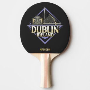 Aangepaste naam Dublin Ierland Tafeltennisbatje