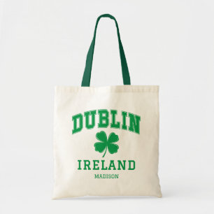 Aangepaste naam Dublin Ierland Tote Bag