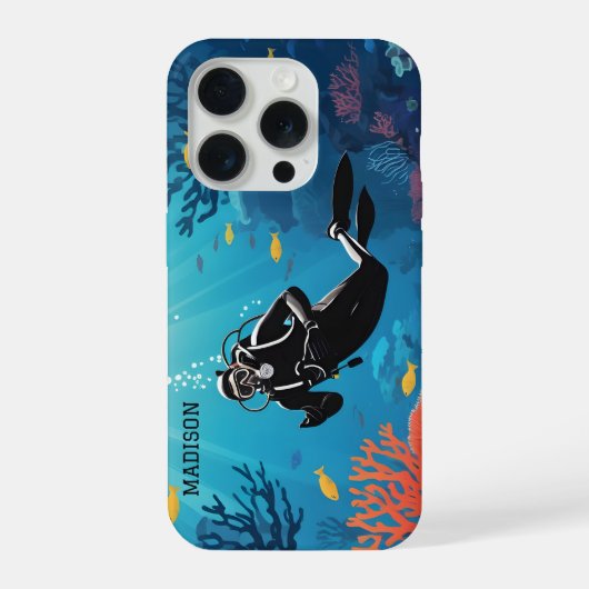 Aangepaste naam duiker iPhone hoesje (Achterkant)